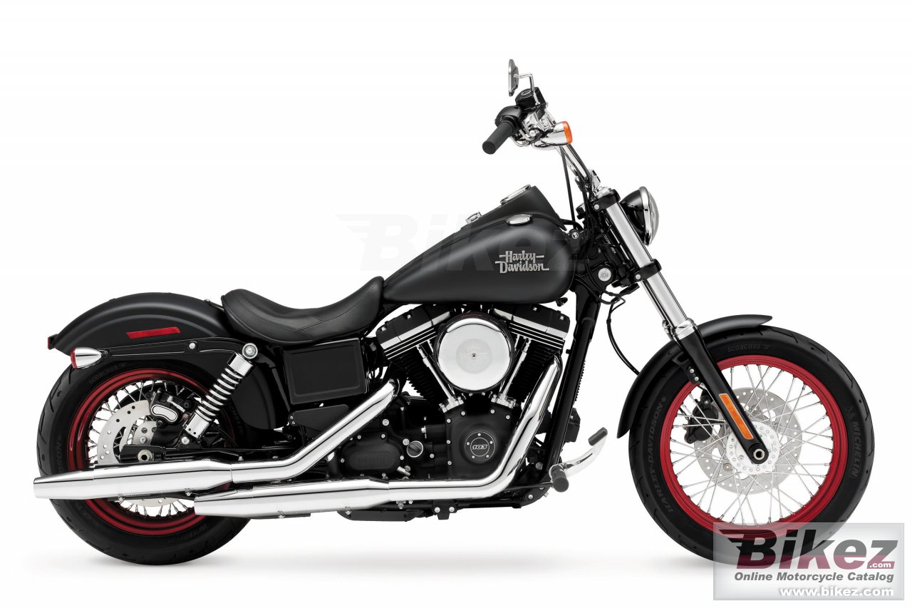 Big Harley-Davidson dyna street bob dark custom picture and wallpaper from Bikez.com